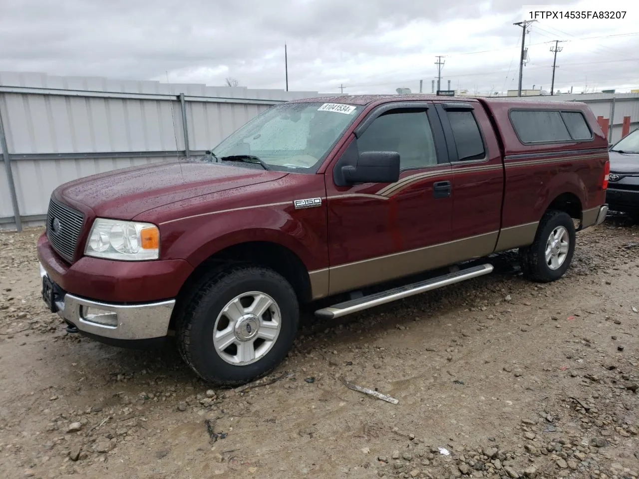 2005 Ford F150 VIN: 1FTPX14535FA83207 Lot: 81041534