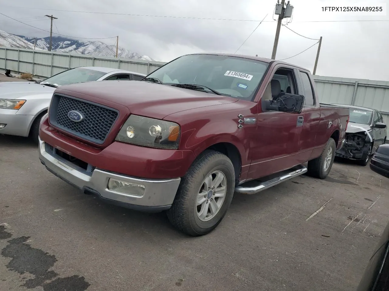 2005 Ford F150 VIN: 1FTPX125X5NA89255 Lot: 81365694