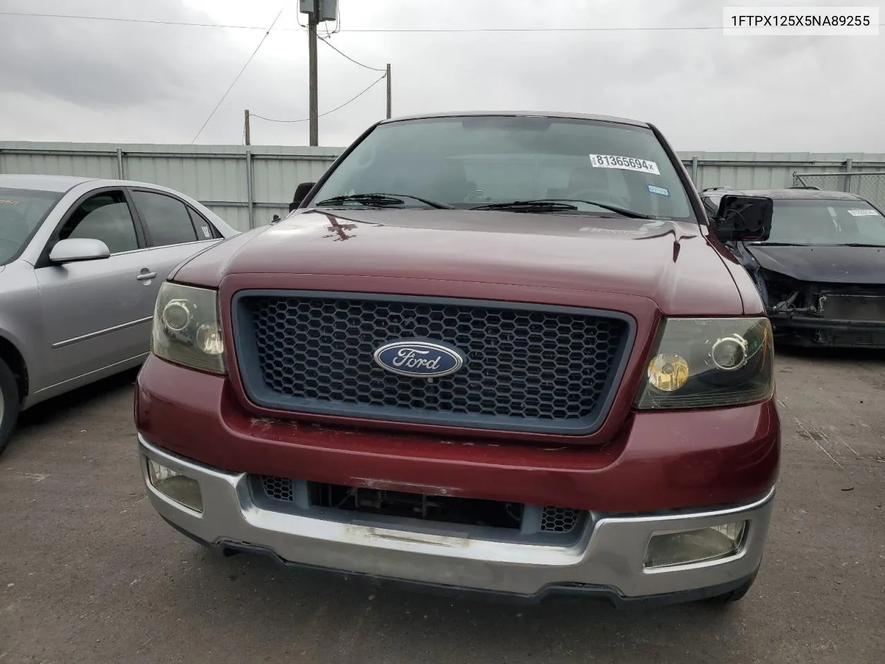 2005 Ford F150 VIN: 1FTPX125X5NA89255 Lot: 81365694