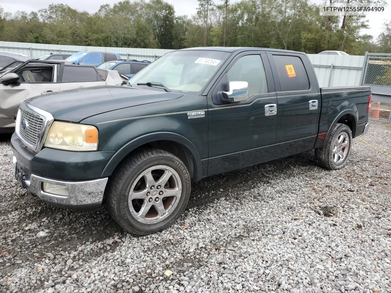 2005 Ford F150 Supercrew VIN: 1FTPW12555FA94909 Lot: 81740254