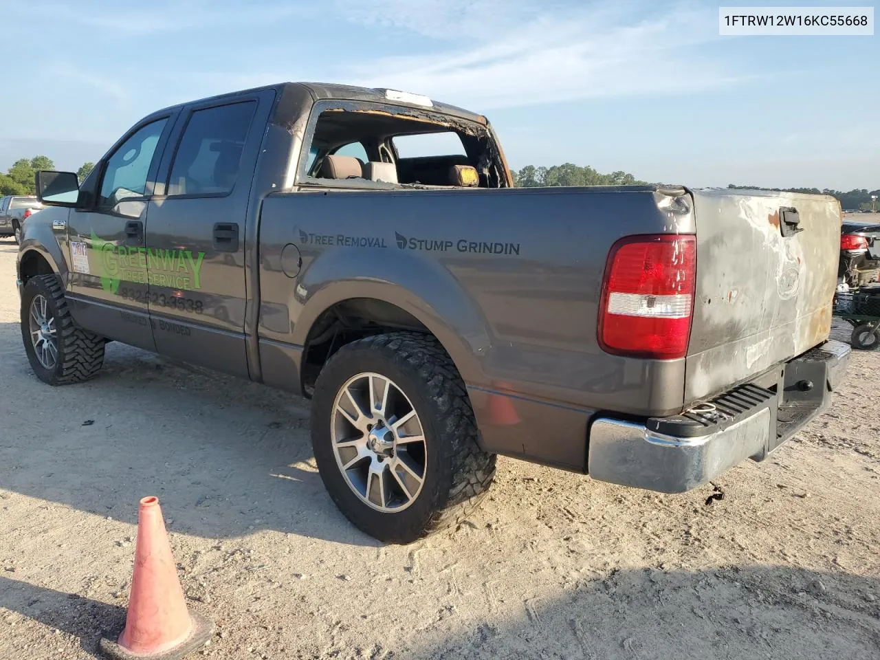 2006 Ford F150 Supercrew VIN: 1FTRW12W16KC55668 Lot: 58261224