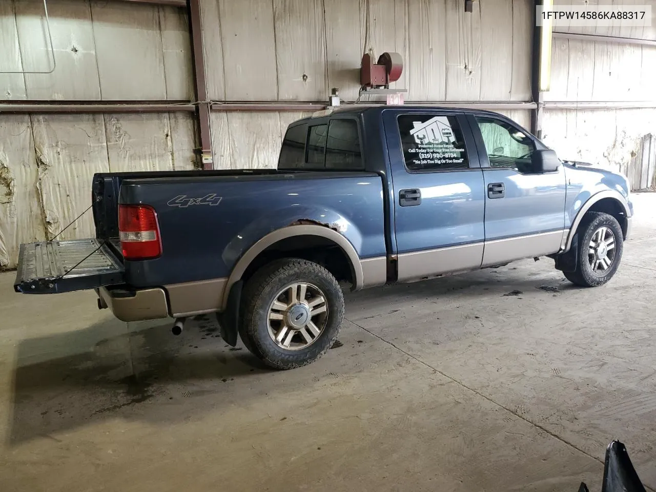 1FTPW14586KA88317 2006 Ford F150 Supercrew