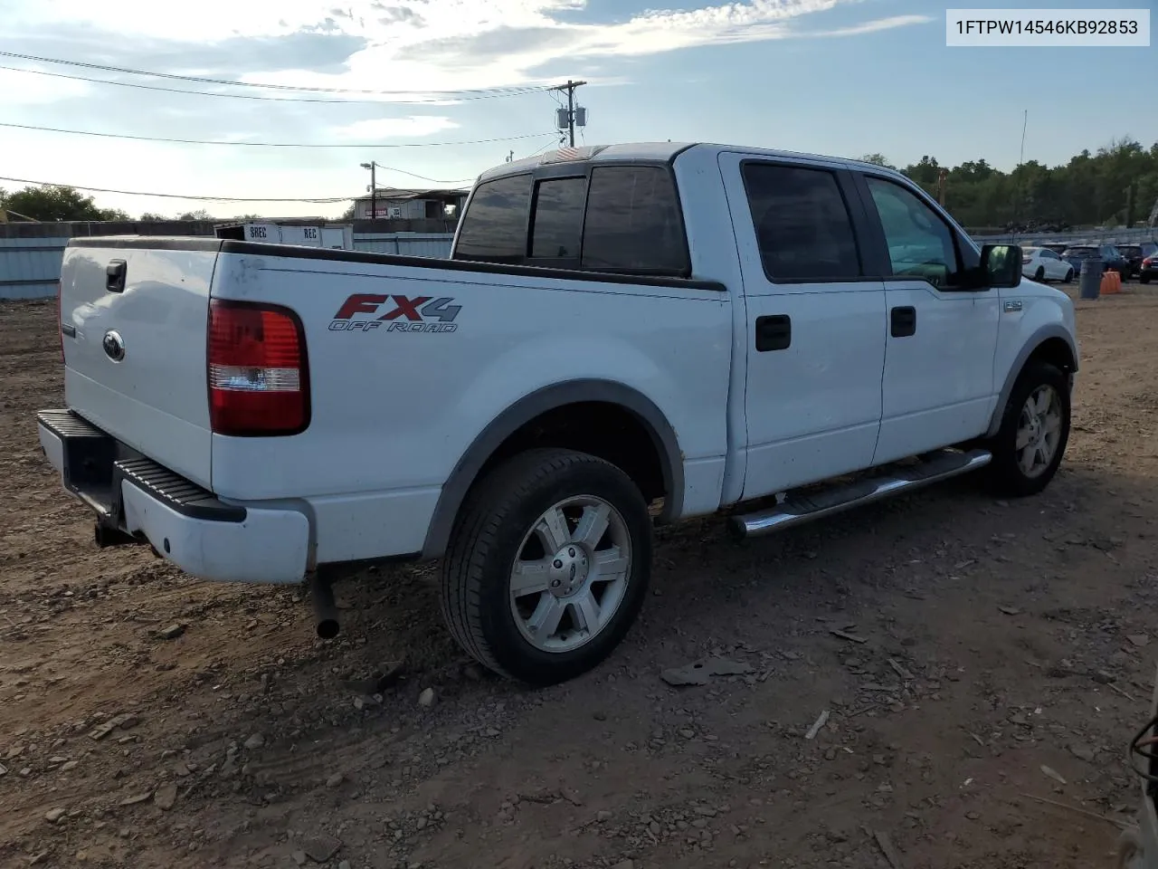 2006 Ford F150 Supercrew VIN: 1FTPW14546KB92853 Lot: 69285434