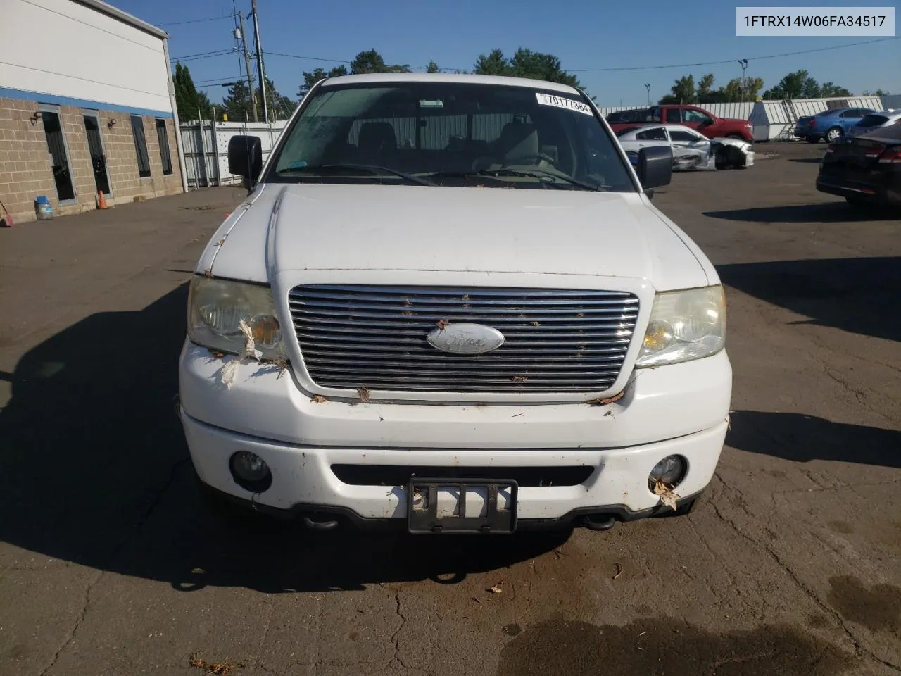 2006 Ford F150 VIN: 1FTRX14W06FA34517 Lot: 70177384