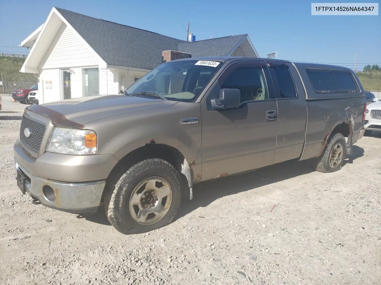 2006 Ford F150 VIN: 1FTPX14526NA64347 Lot: 70841634