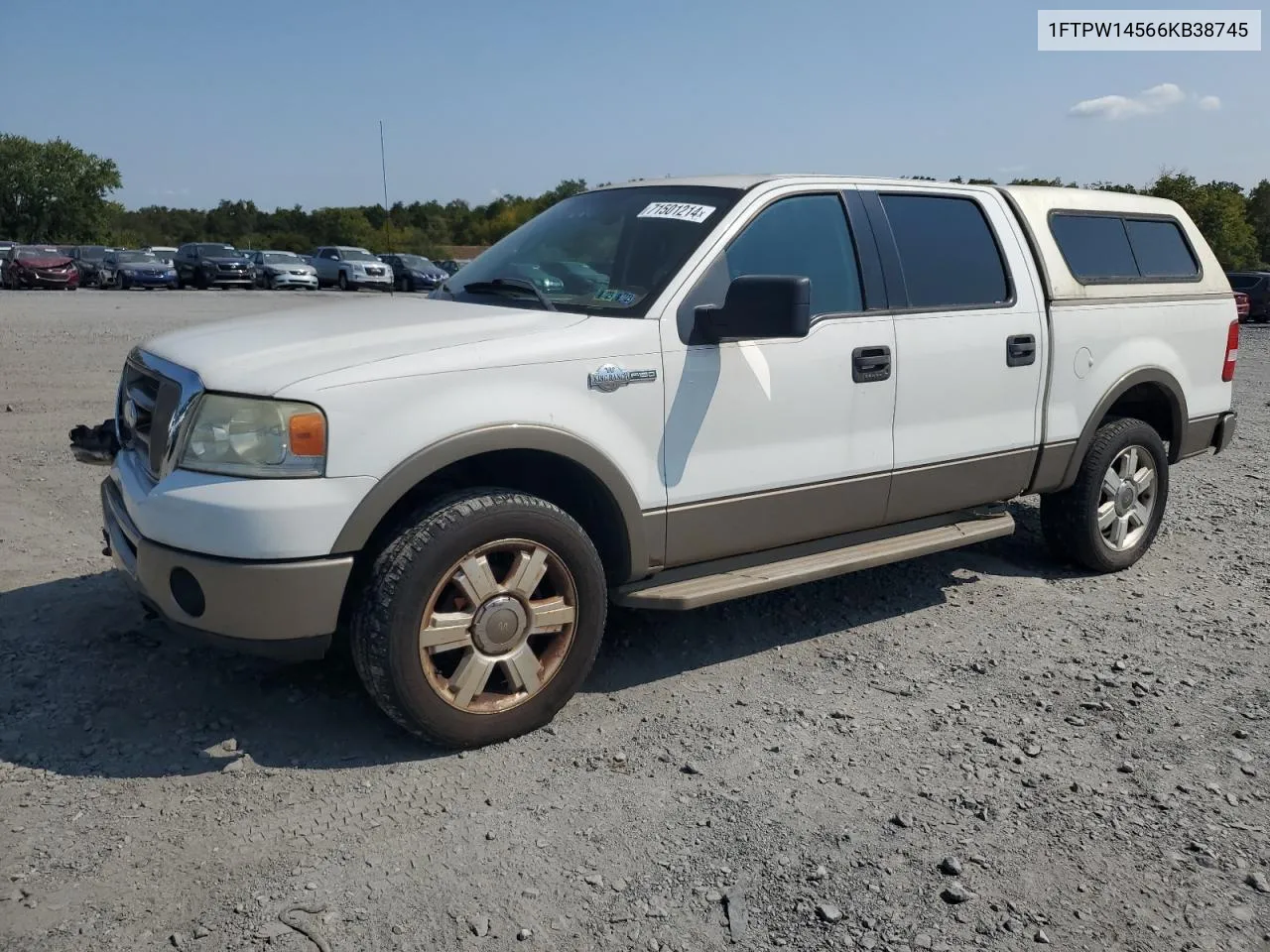 2006 Ford F150 Supercrew VIN: 1FTPW14566KB38745 Lot: 71501214