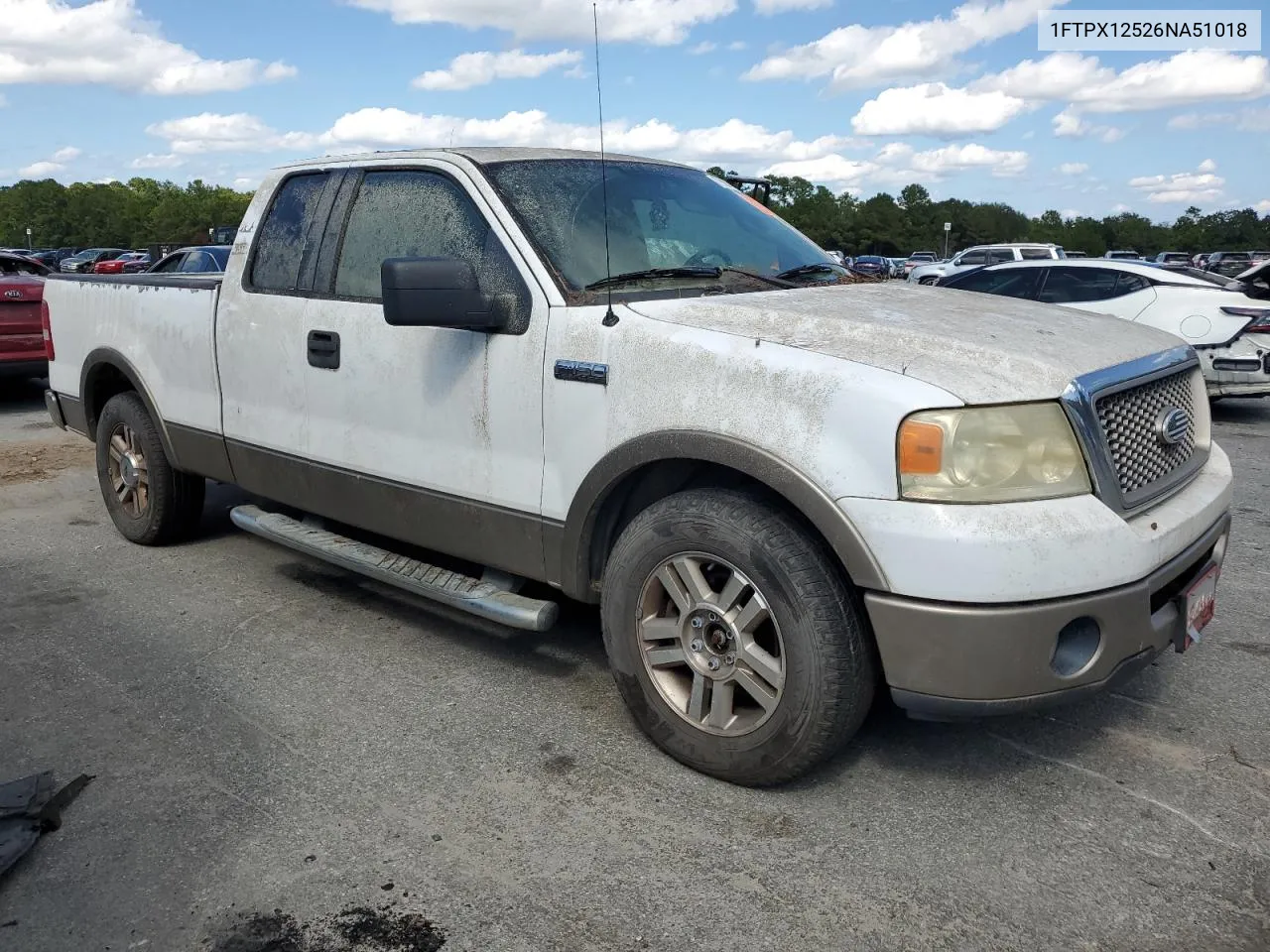 2006 Ford F150 VIN: 1FTPX12526NA51018 Lot: 72008164