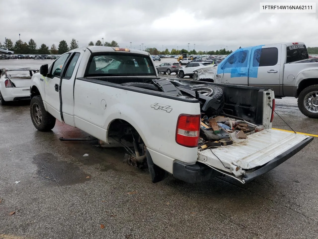 2006 Ford F150 VIN: 1FTRF14W16NA62111 Lot: 72505994