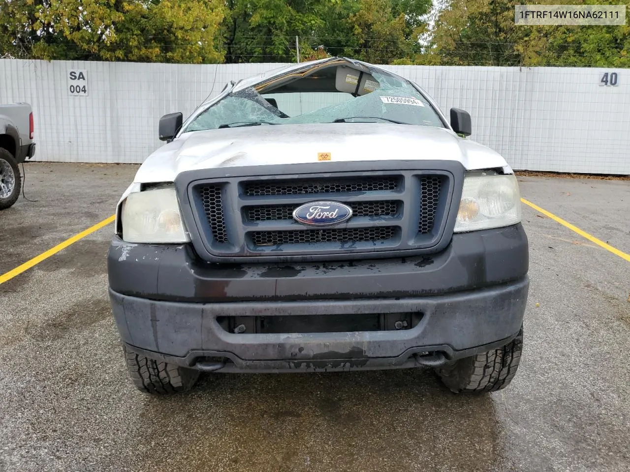 2006 Ford F150 VIN: 1FTRF14W16NA62111 Lot: 72505994