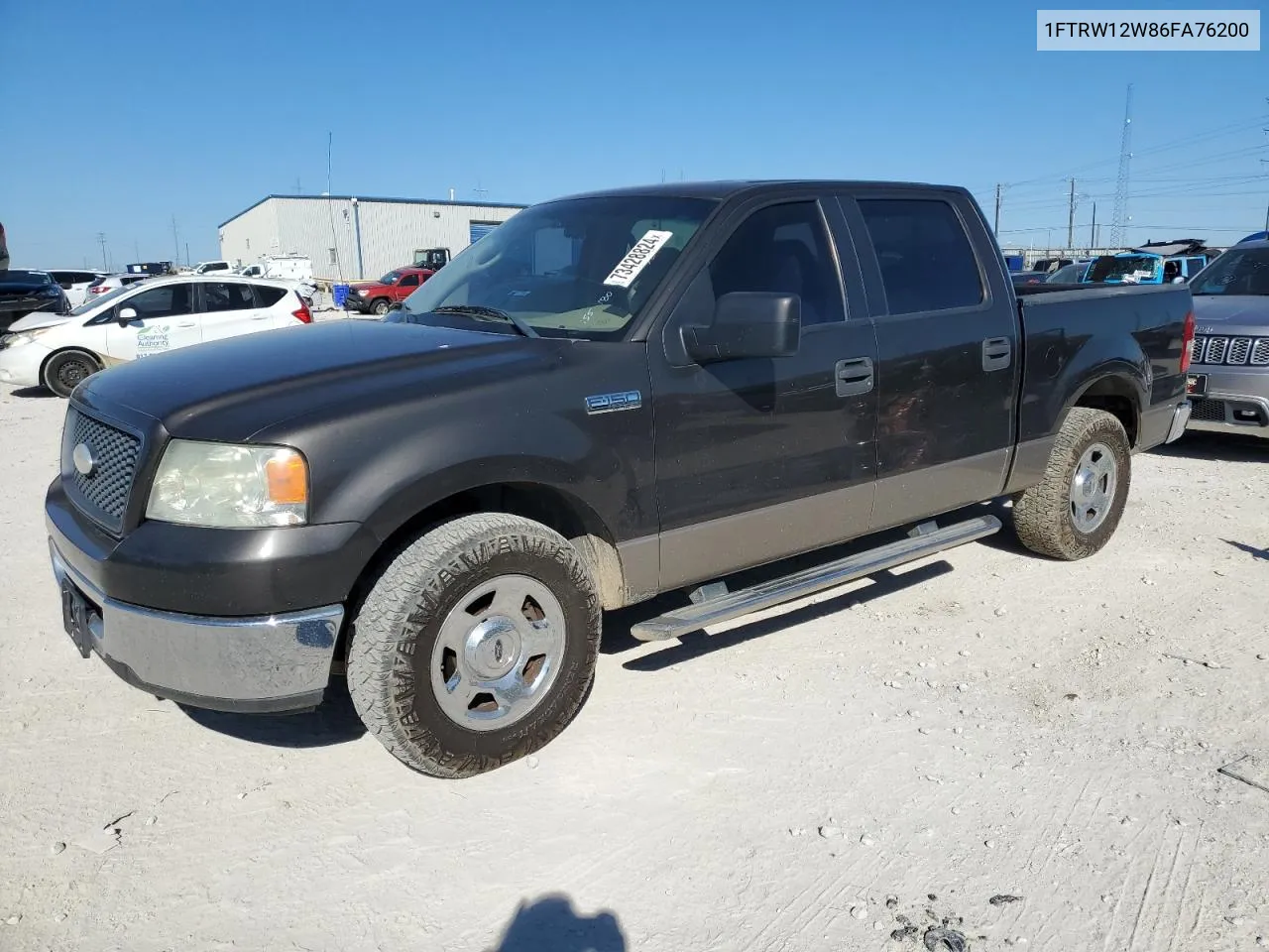 2006 Ford F150 Supercrew VIN: 1FTRW12W86FA76200 Lot: 73428824