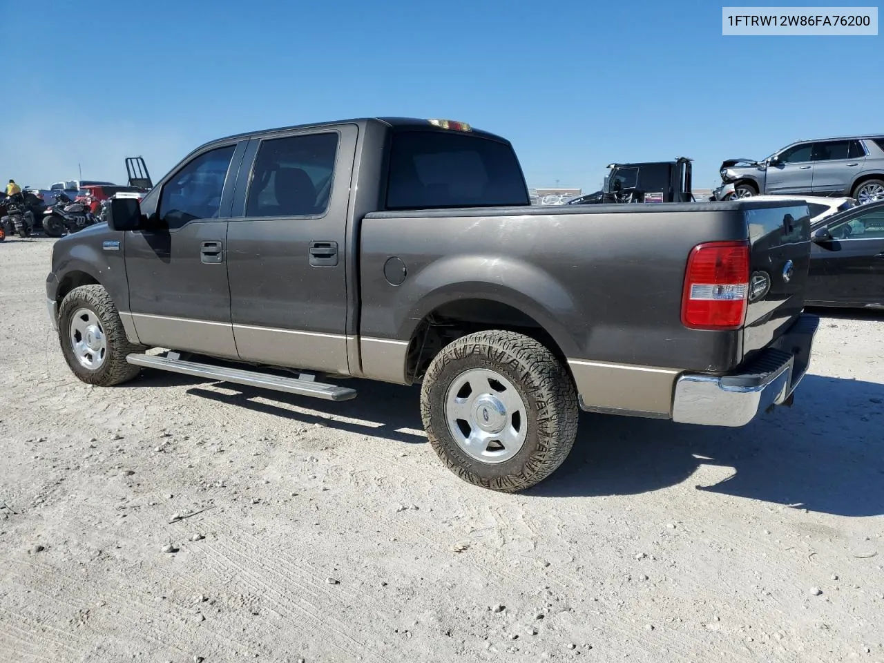 2006 Ford F150 Supercrew VIN: 1FTRW12W86FA76200 Lot: 73428824