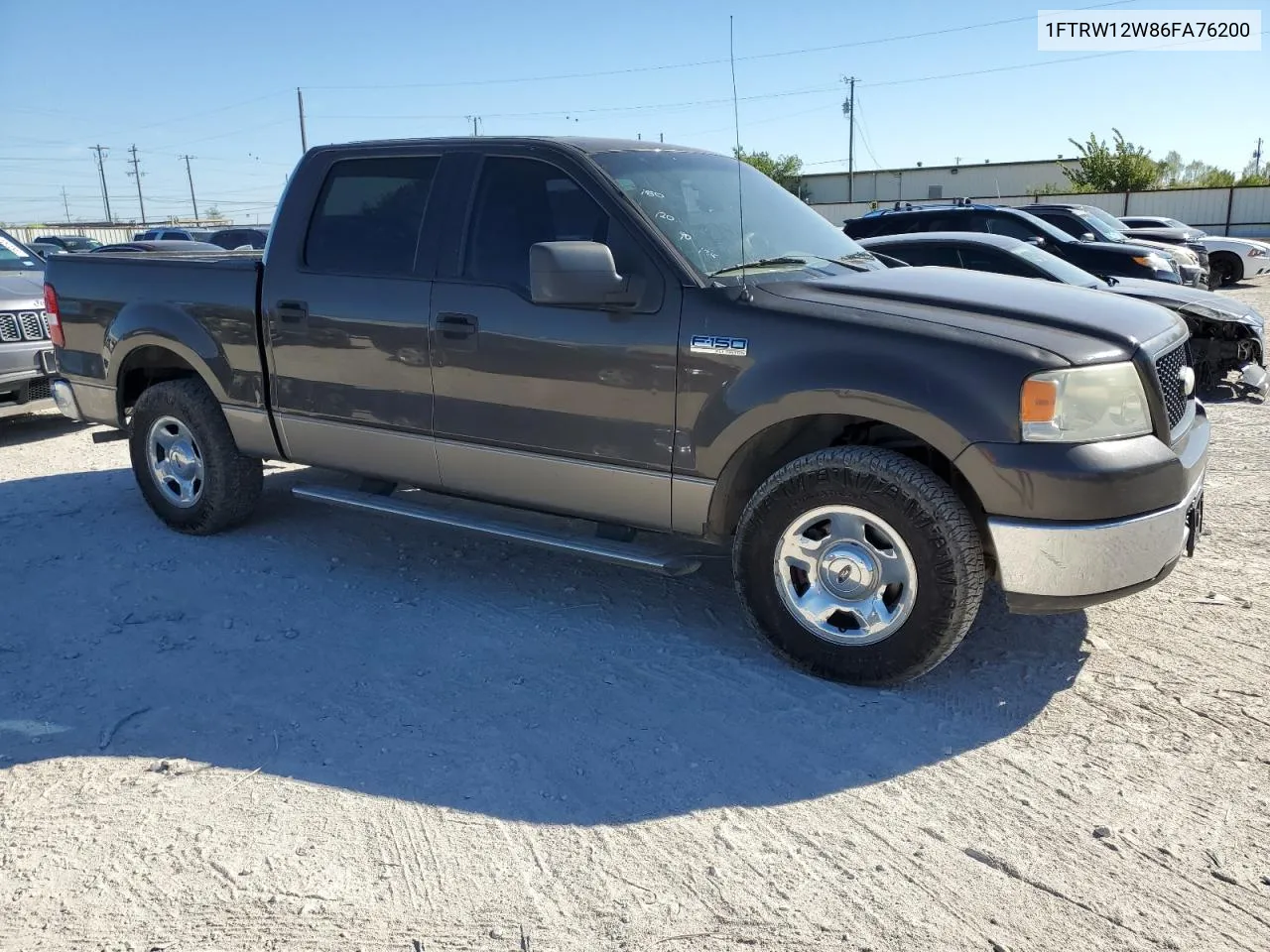 2006 Ford F150 Supercrew VIN: 1FTRW12W86FA76200 Lot: 73428824