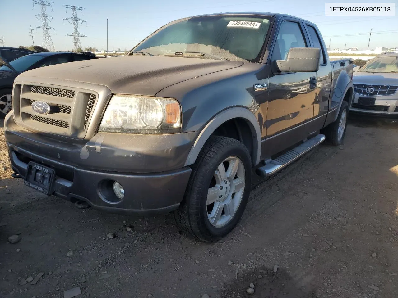 2006 Ford F150 VIN: 1FTPX04526KB05118 Lot: 73843544