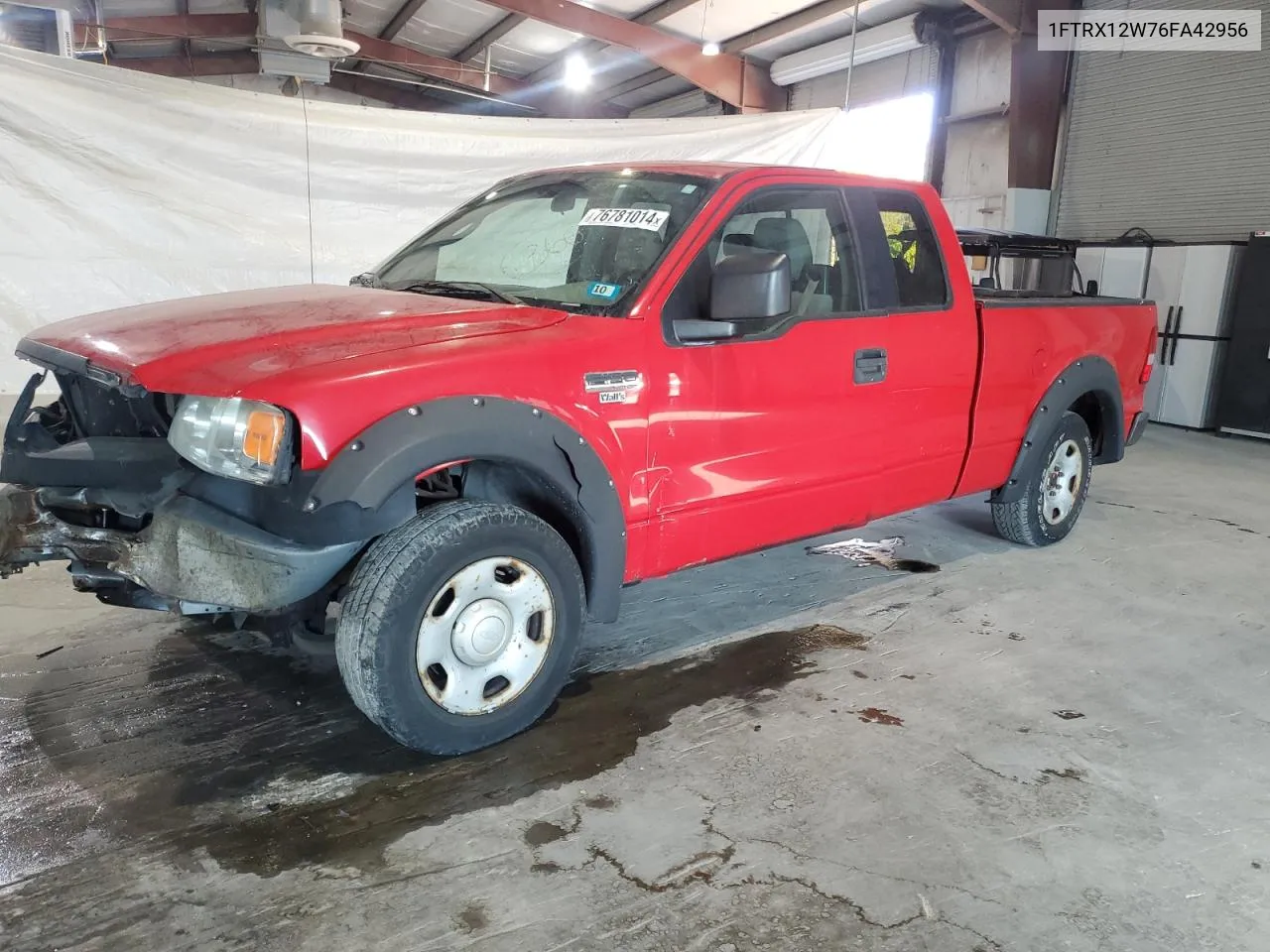 2006 Ford F150 VIN: 1FTRX12W76FA42956 Lot: 76781014