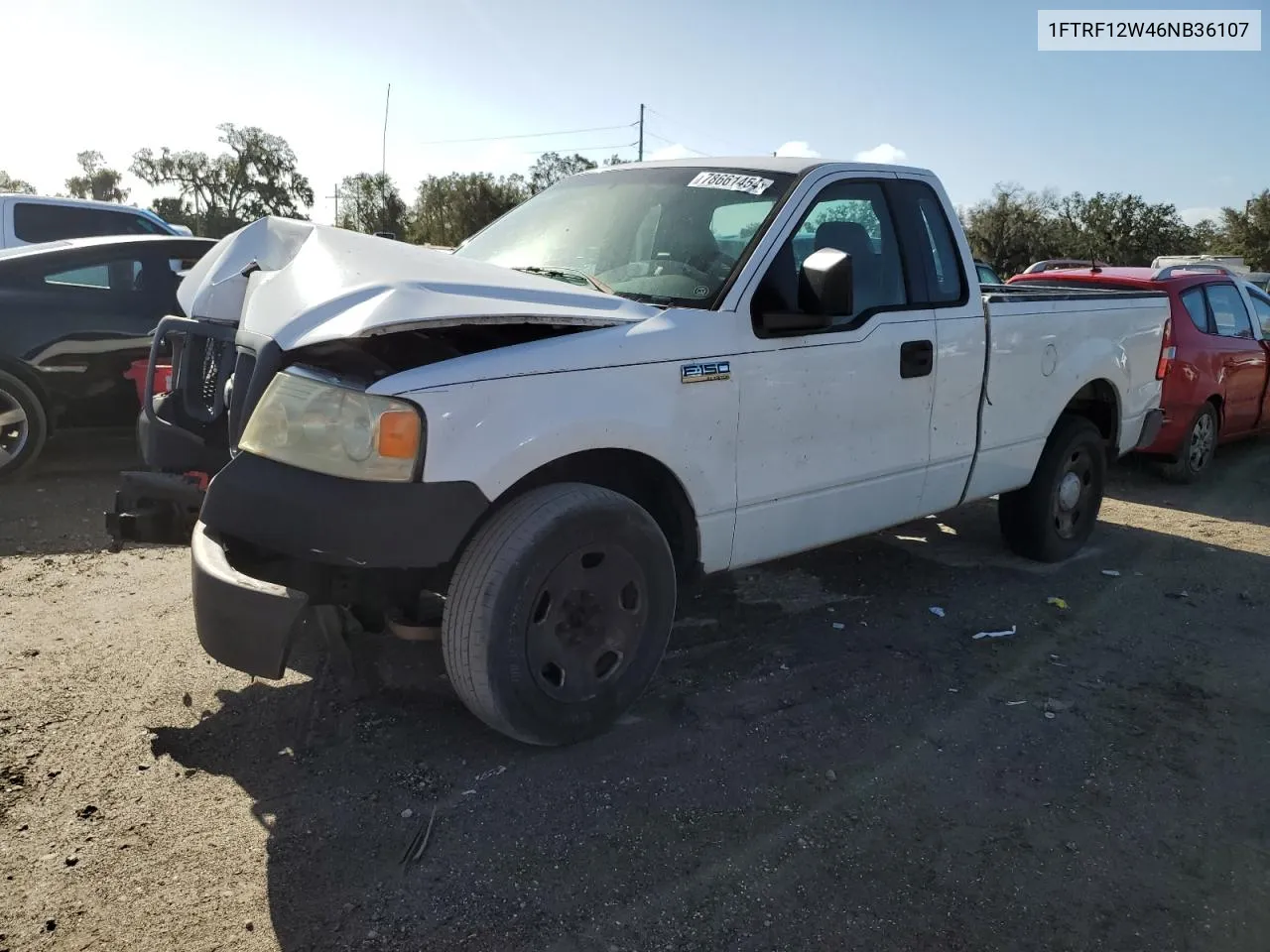 2006 Ford F150 VIN: 1FTRF12W46NB36107 Lot: 78661454