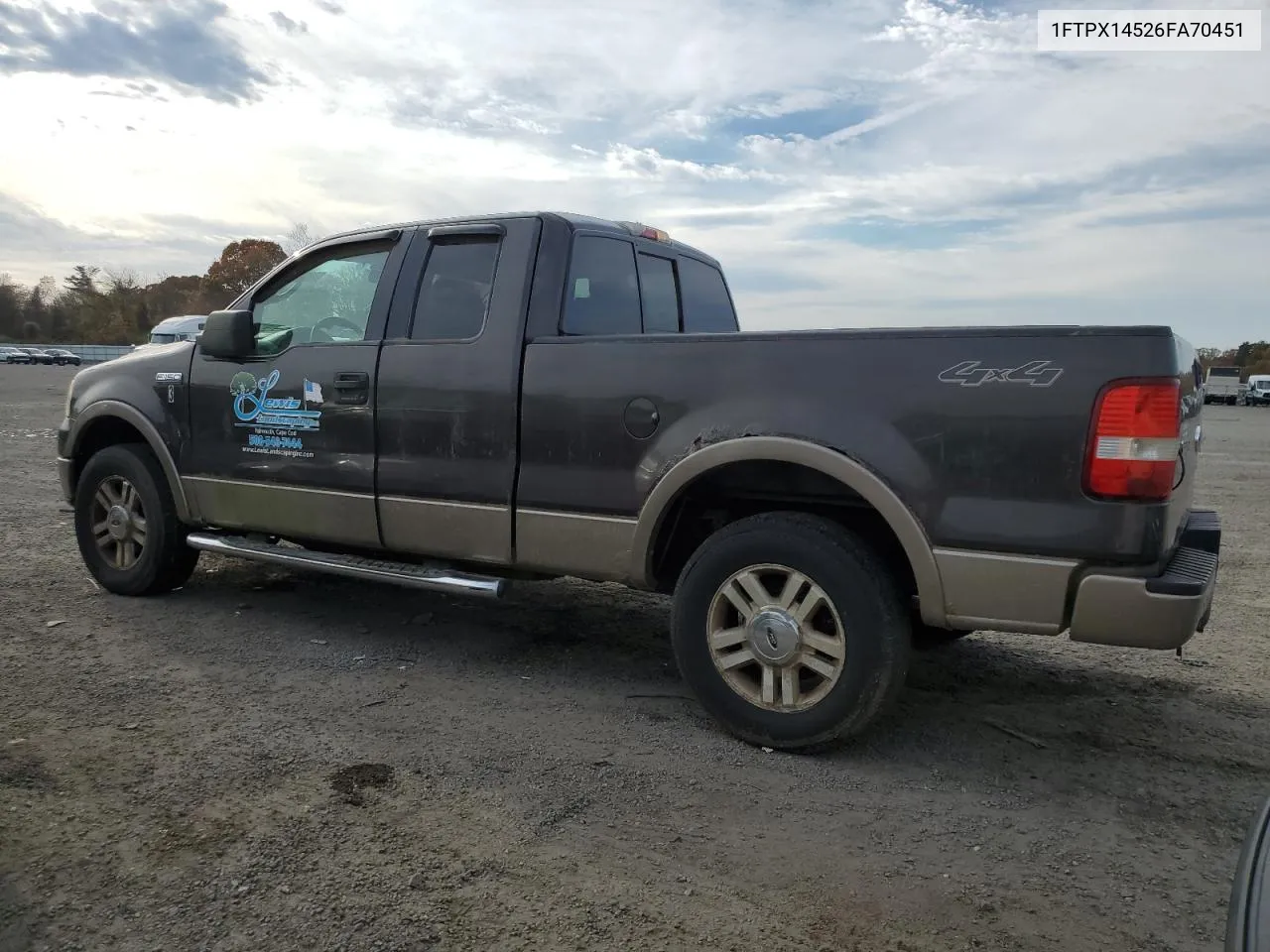 2006 Ford F150 VIN: 1FTPX14526FA70451 Lot: 79050434