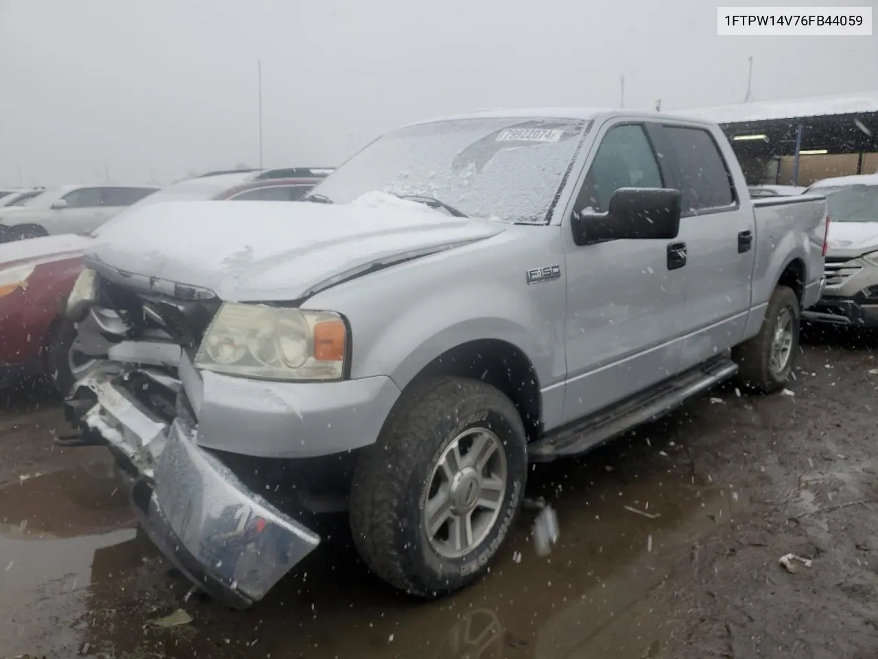 2006 Ford F150 Supercrew VIN: 1FTPW14V76FB44059 Lot: 79922074