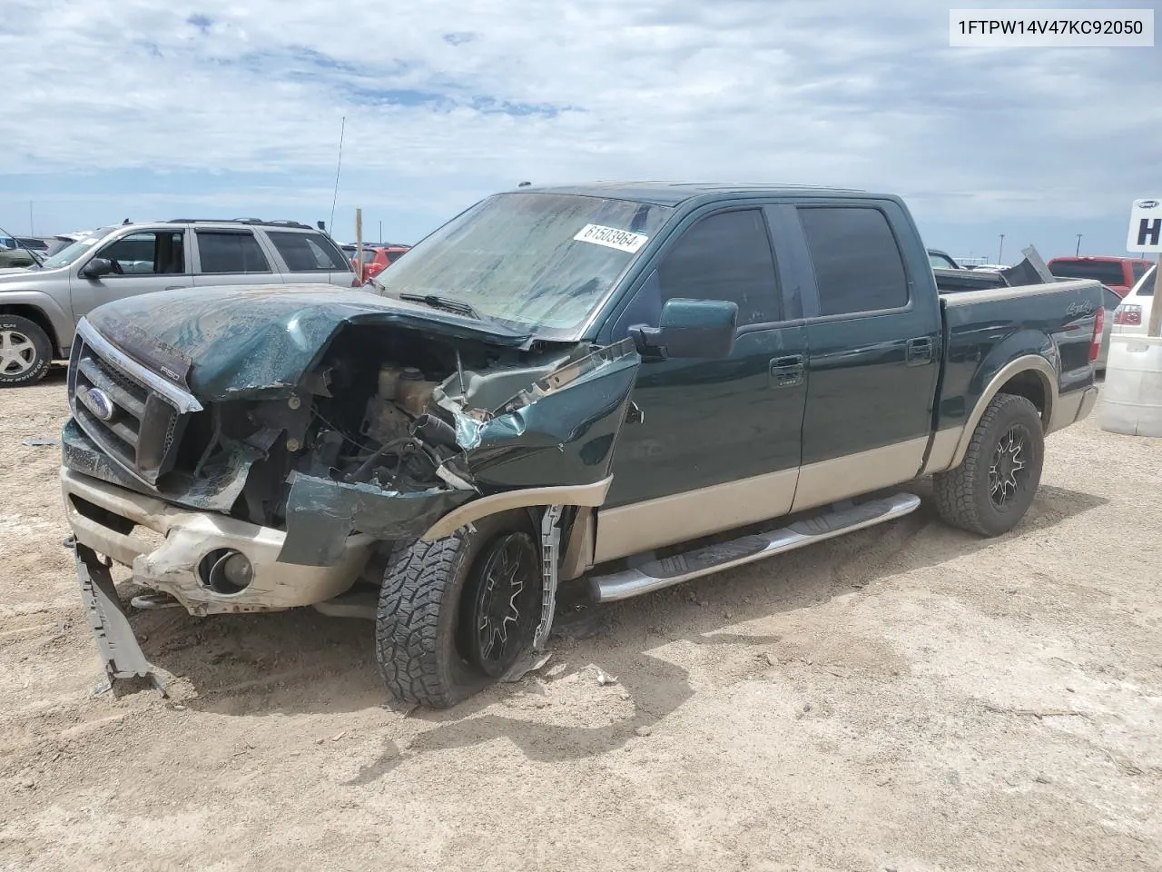 2007 Ford F150 Supercrew VIN: 1FTPW14V47KC92050 Lot: 61503964