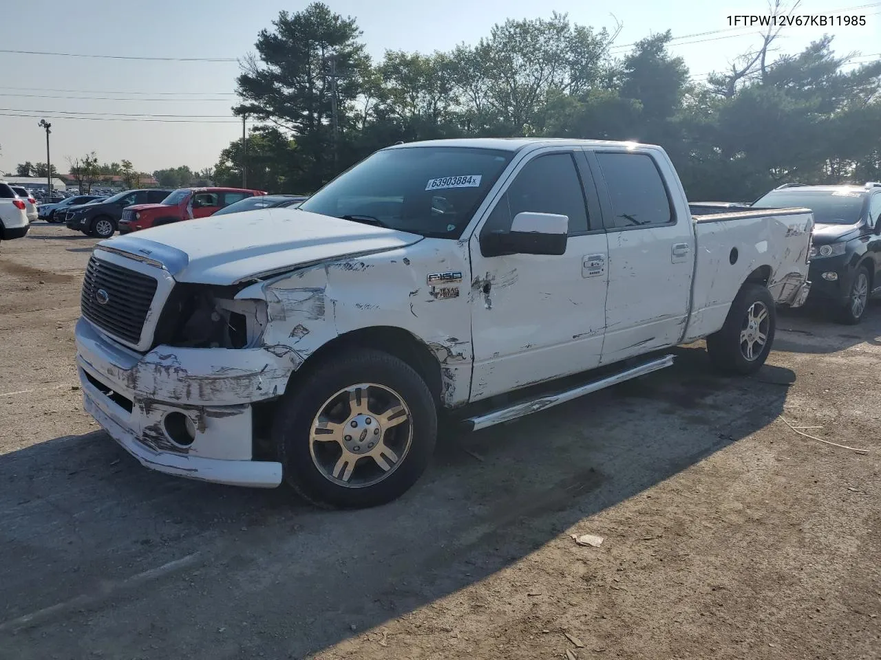 2007 Ford F150 Supercrew VIN: 1FTPW12V67KB11985 Lot: 63903884