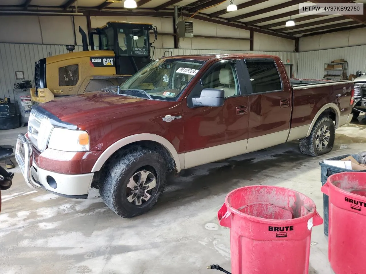 1FTPW14V37KB92750 2007 Ford F150 Supercrew