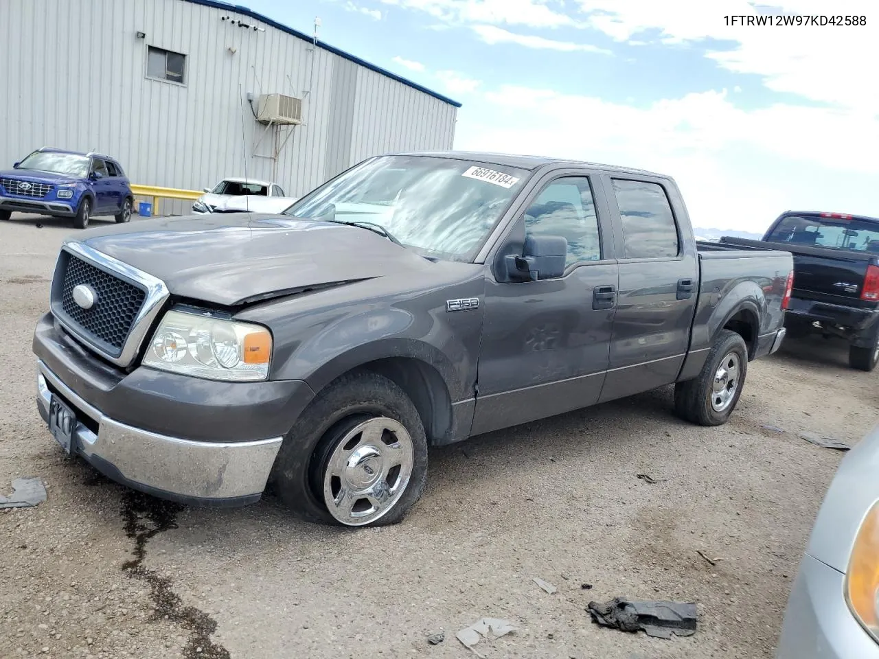 2007 Ford F150 Supercrew VIN: 1FTRW12W97KD42588 Lot: 66916184