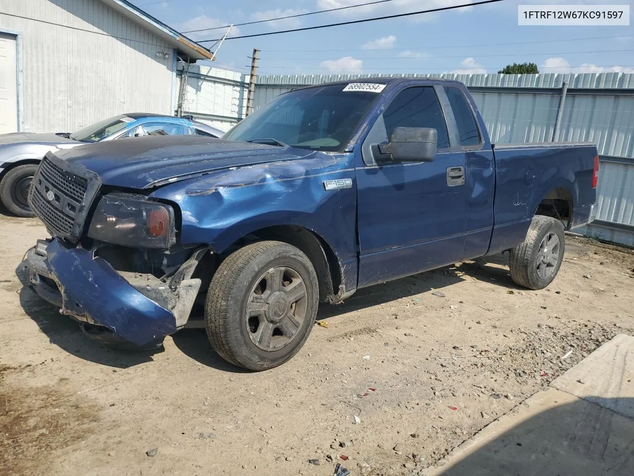 2007 Ford F150 VIN: 1FTRF12W67KC91597 Lot: 68902554