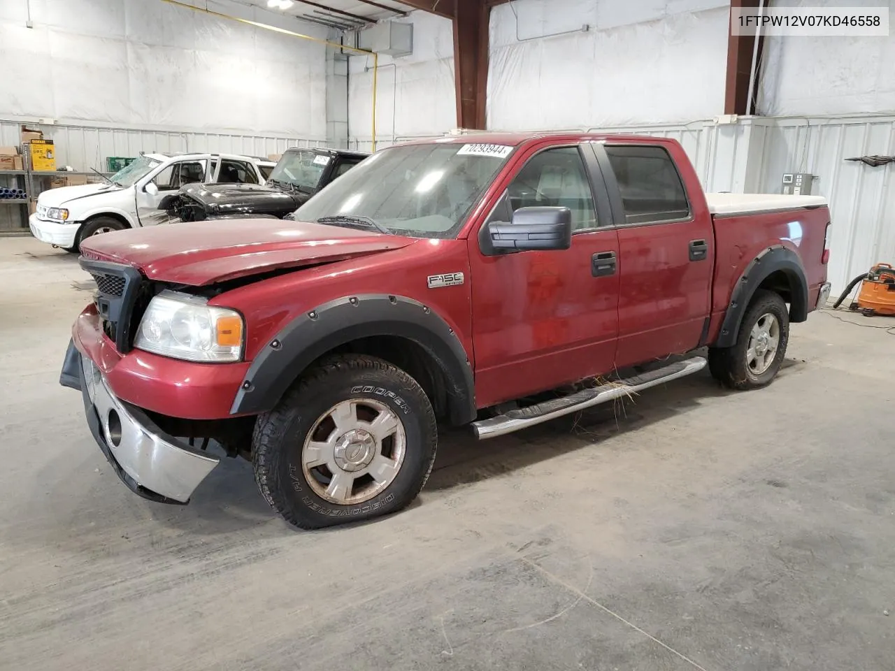 2007 Ford F150 Supercrew VIN: 1FTPW12V07KD46558 Lot: 70293944