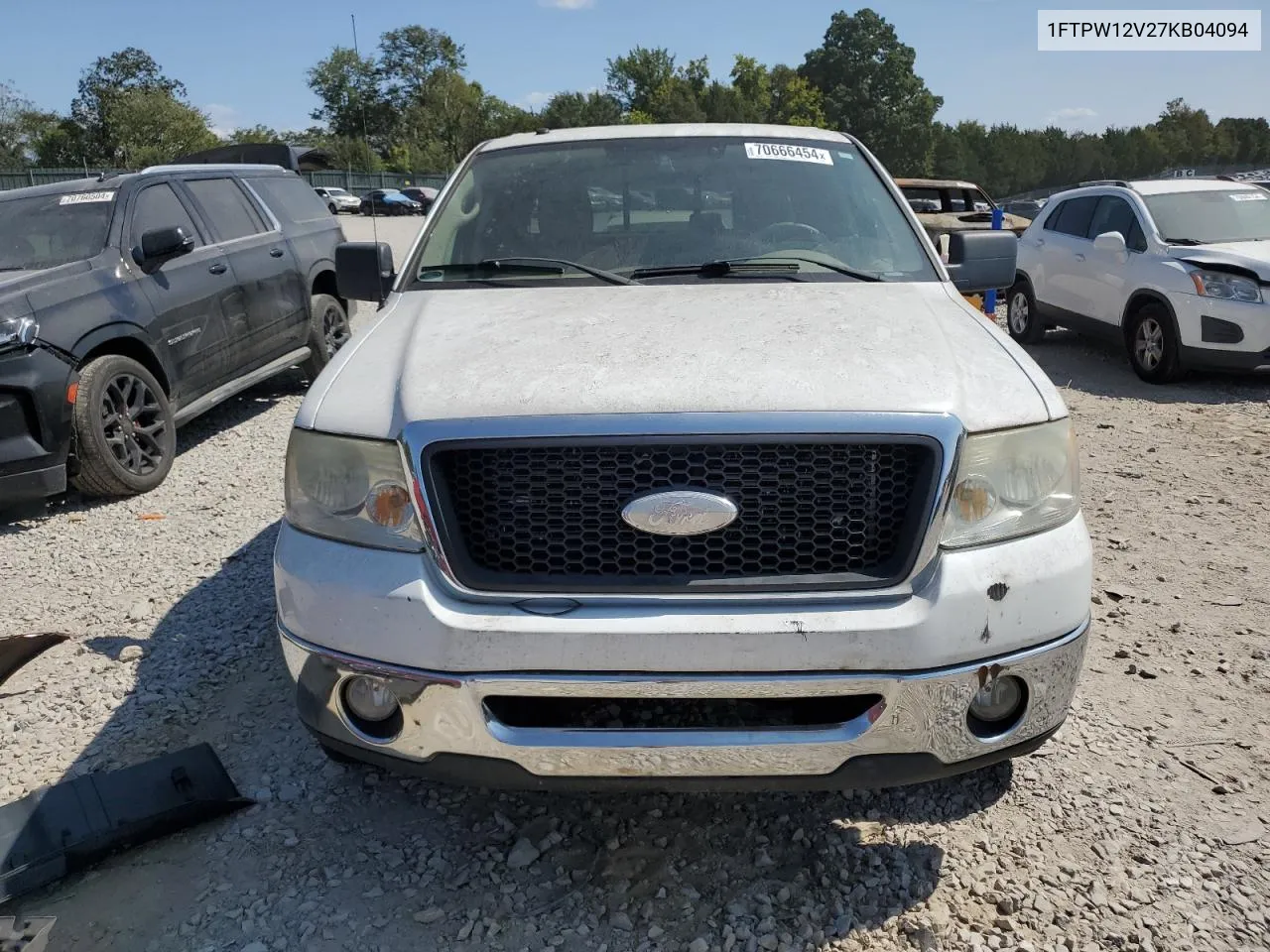 2007 Ford F150 Supercrew VIN: 1FTPW12V27KB04094 Lot: 70666454