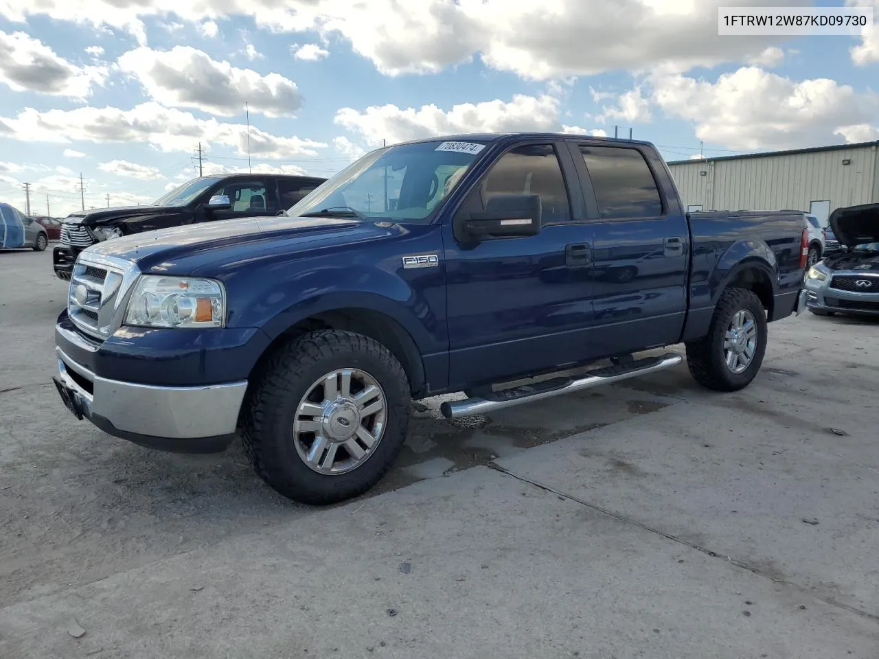 2007 Ford F150 Supercrew VIN: 1FTRW12W87KD09730 Lot: 70830474