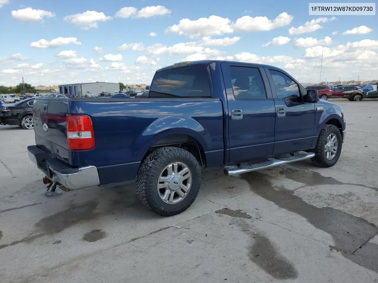 2007 Ford F150 Supercrew VIN: 1FTRW12W87KD09730 Lot: 70830474