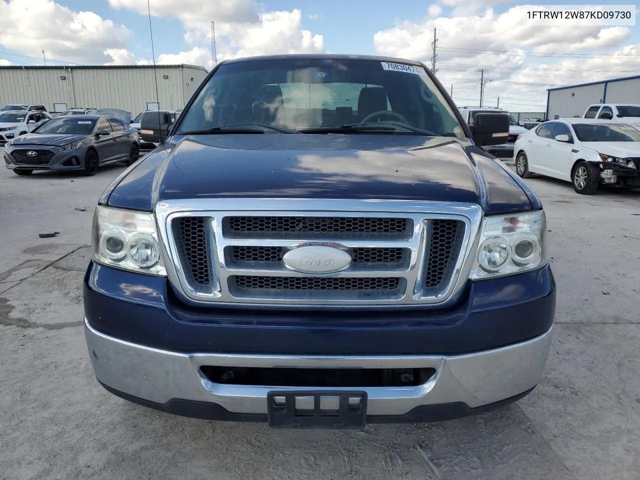 2007 Ford F150 Supercrew VIN: 1FTRW12W87KD09730 Lot: 70830474