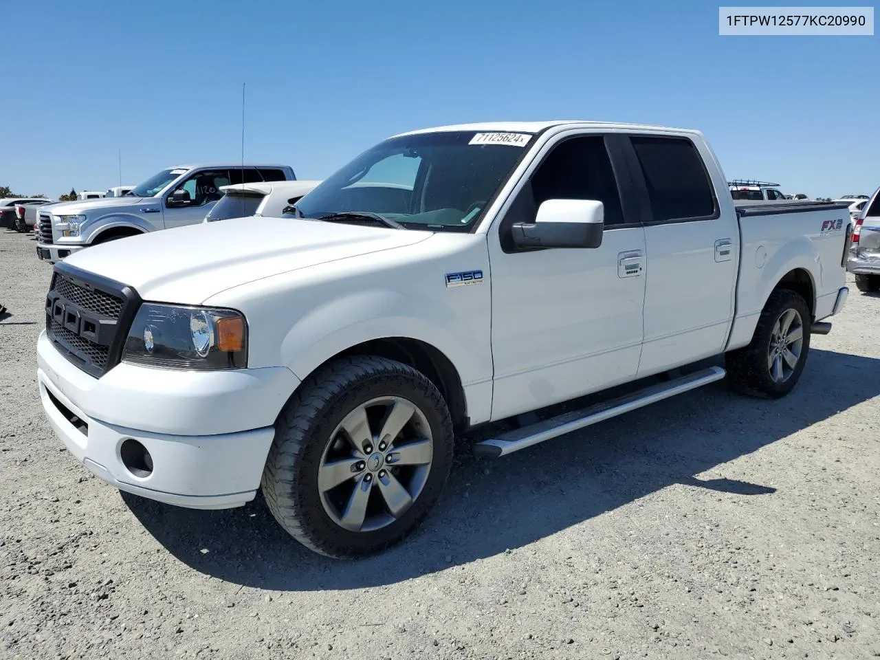 2007 Ford F150 Supercrew VIN: 1FTPW12577KC20990 Lot: 71125624