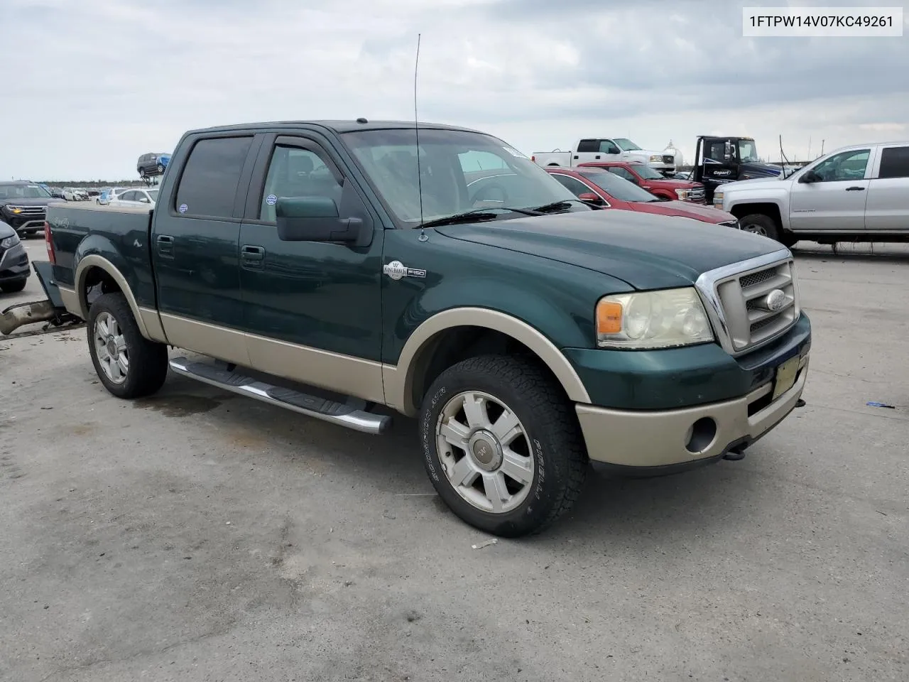 2007 Ford F150 Supercrew VIN: 1FTPW14V07KC49261 Lot: 71296854