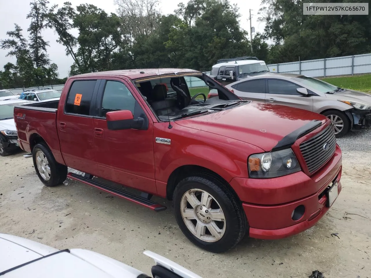 2007 Ford F150 Supercrew VIN: 1FTPW12V57KC65670 Lot: 71492204