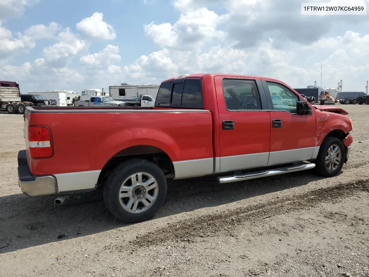 2007 Ford F150 Supercrew VIN: 1FTRW12W07KC64959 Lot: 71565924