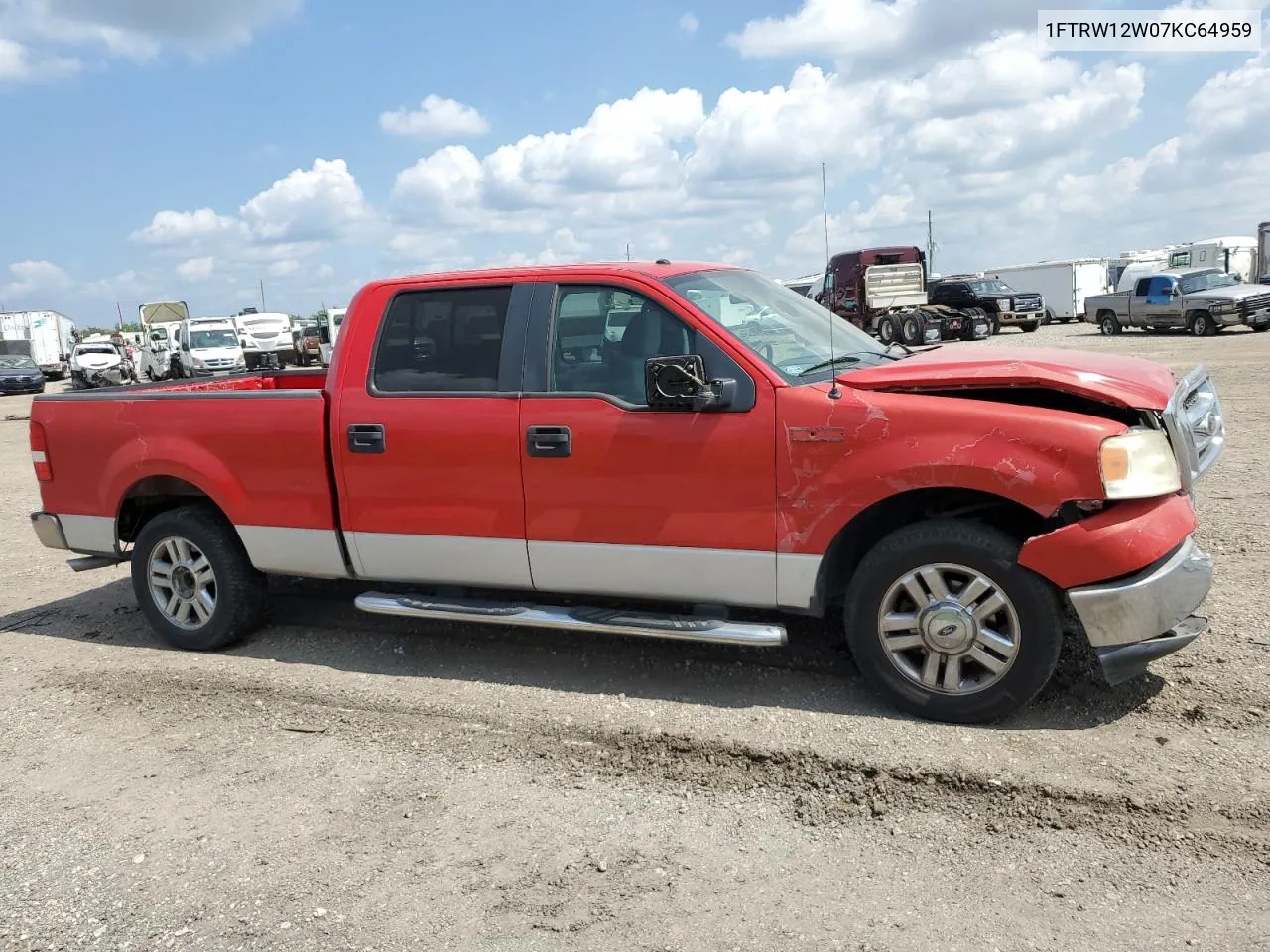 2007 Ford F150 Supercrew VIN: 1FTRW12W07KC64959 Lot: 71565924