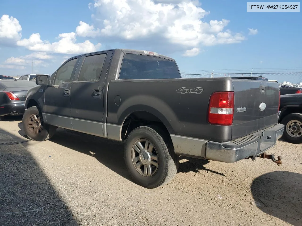 2007 Ford F150 Supercrew VIN: 1FTRW14W27KC54527 Lot: 72231754