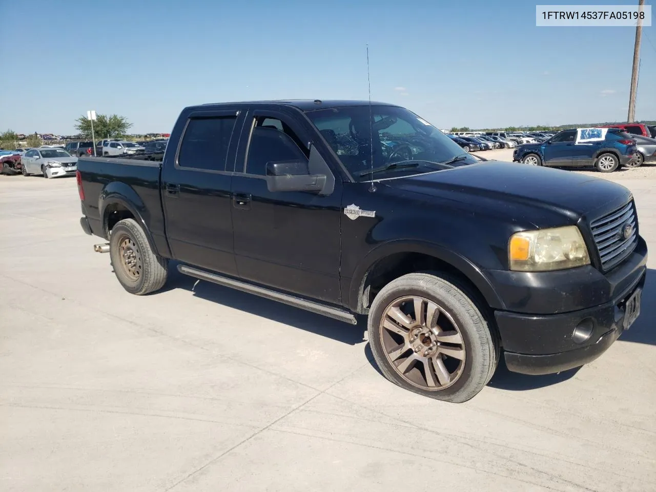 2007 Ford F150 Supercrew VIN: 1FTRW14537FA05198 Lot: 73044834