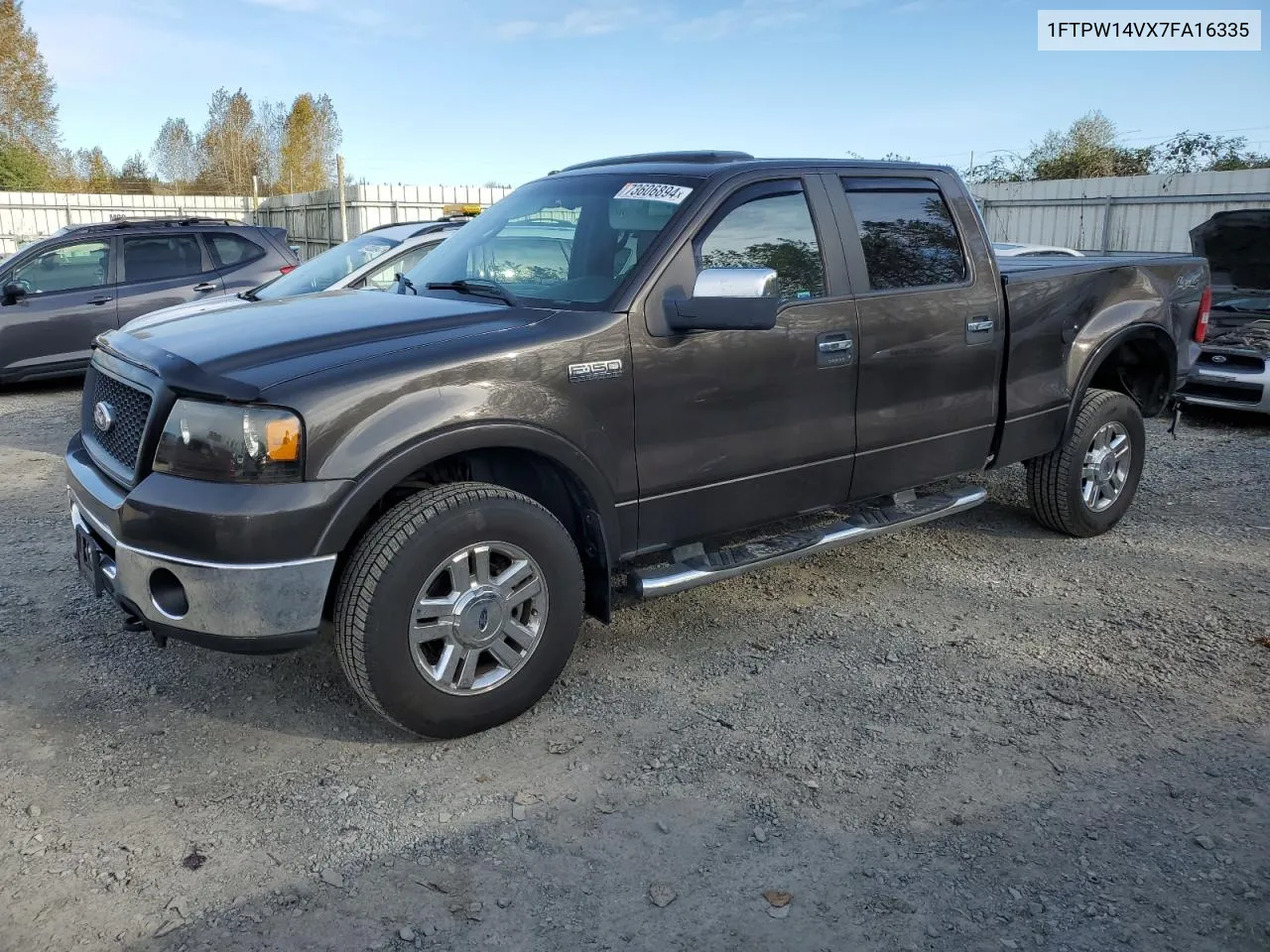 2007 Ford F150 Supercrew VIN: 1FTPW14VX7FA16335 Lot: 73606894