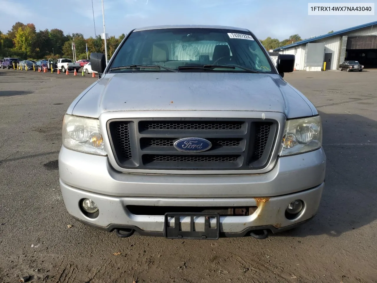 2007 Ford F150 VIN: 1FTRX14WX7NA43040 Lot: 74397224