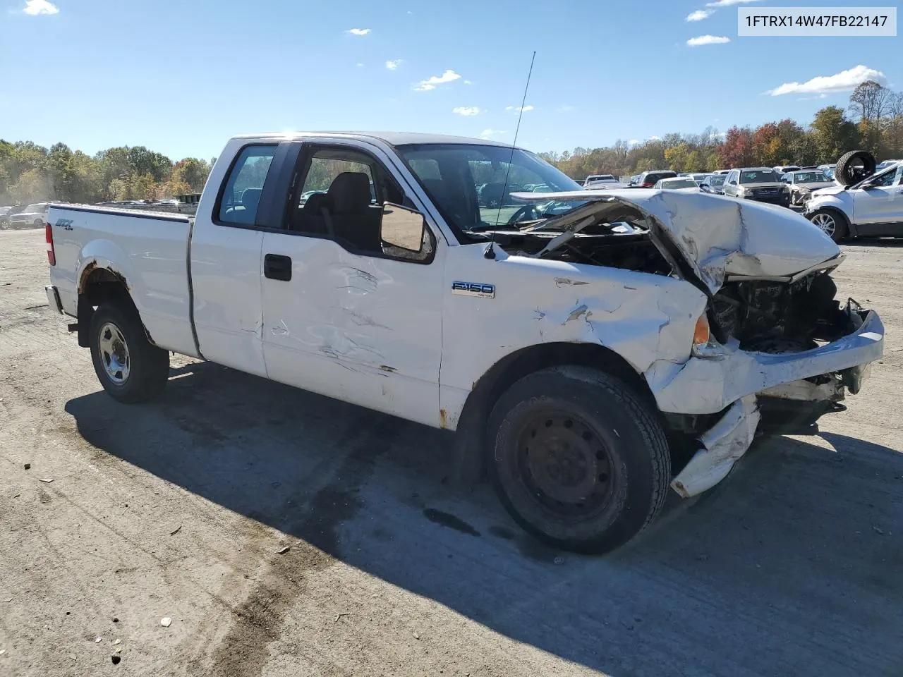 2007 Ford F150 VIN: 1FTRX14W47FB22147 Lot: 76377994