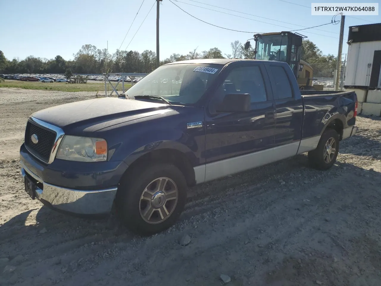 2007 Ford F150 VIN: 1FTRX12W47KD64088 Lot: 76749484