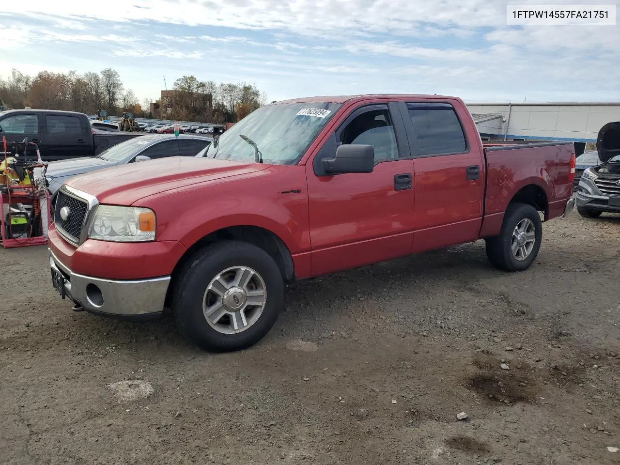 2007 Ford F150 Supercrew VIN: 1FTPW14557FA21751 Lot: 77625094