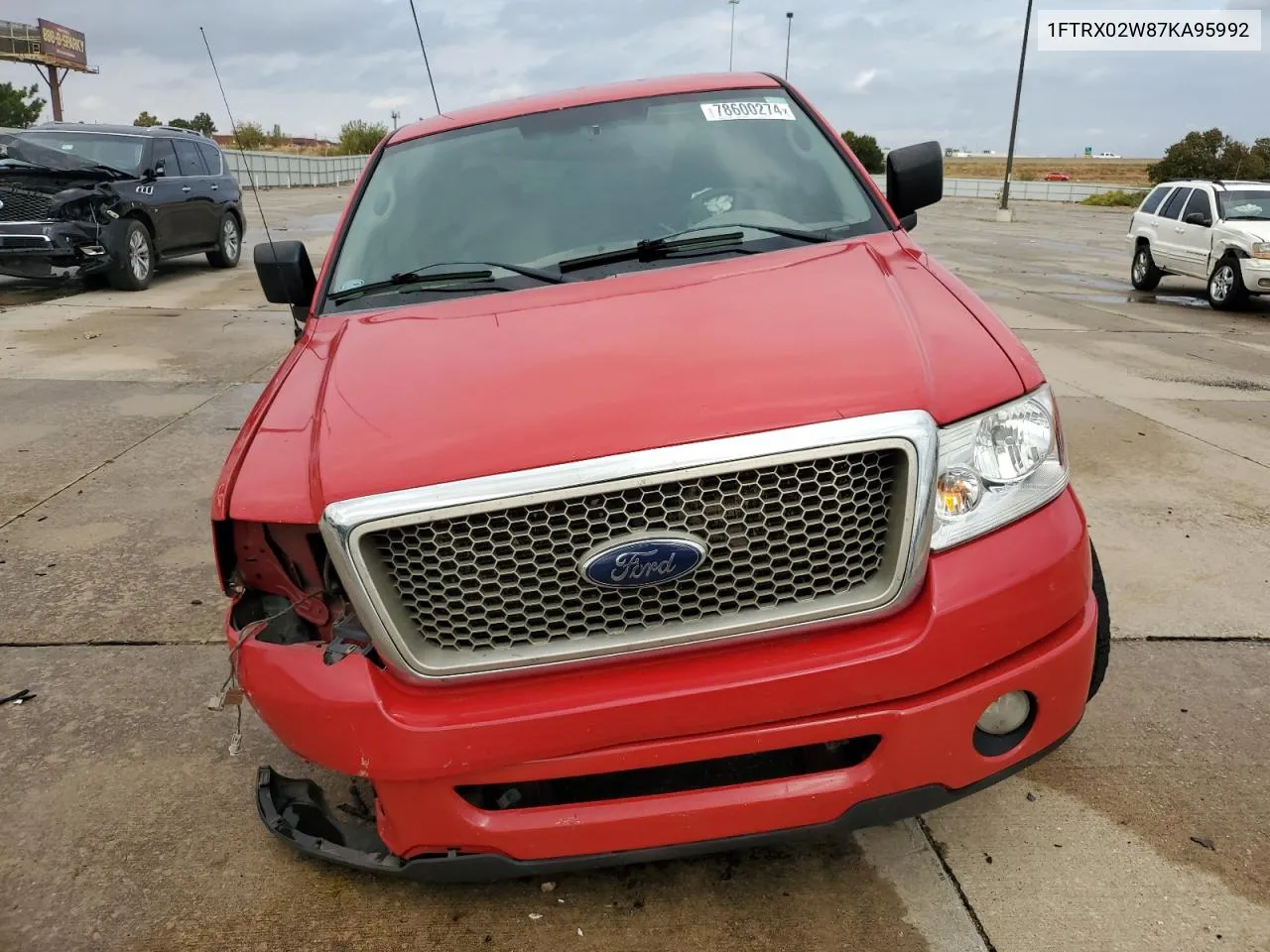 2007 Ford F150 VIN: 1FTRX02W87KA95992 Lot: 78600274