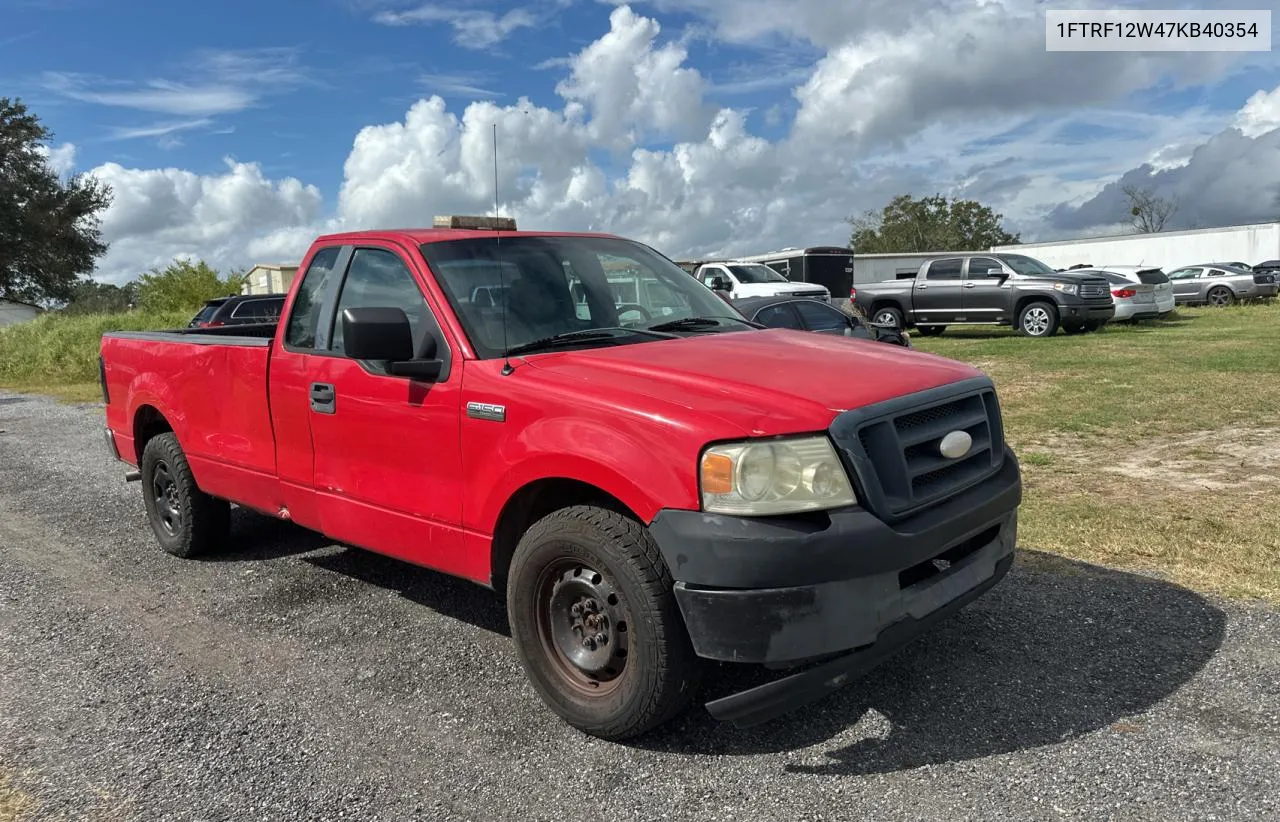 2007 Ford F150 VIN: 1FTRF12W47KB40354 Lot: 79902934