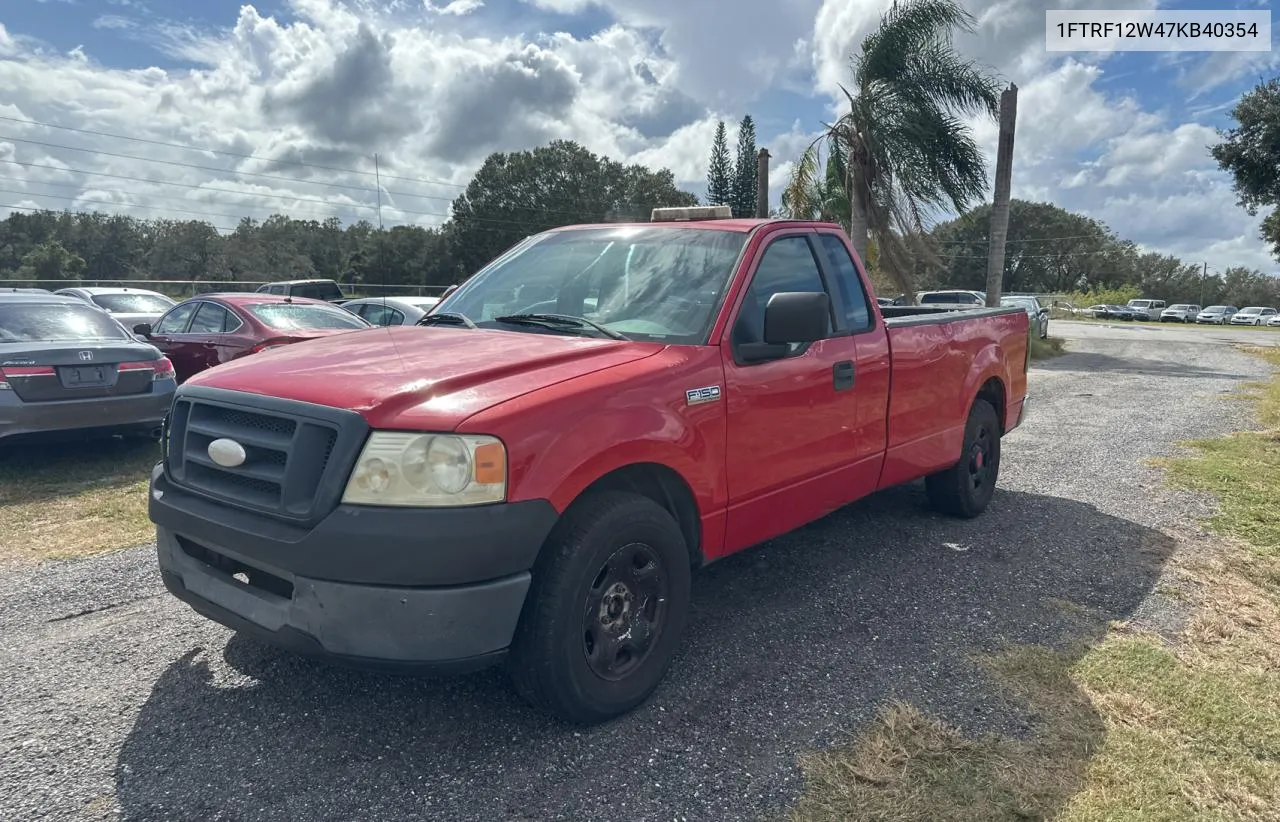 2007 Ford F150 VIN: 1FTRF12W47KB40354 Lot: 79902934