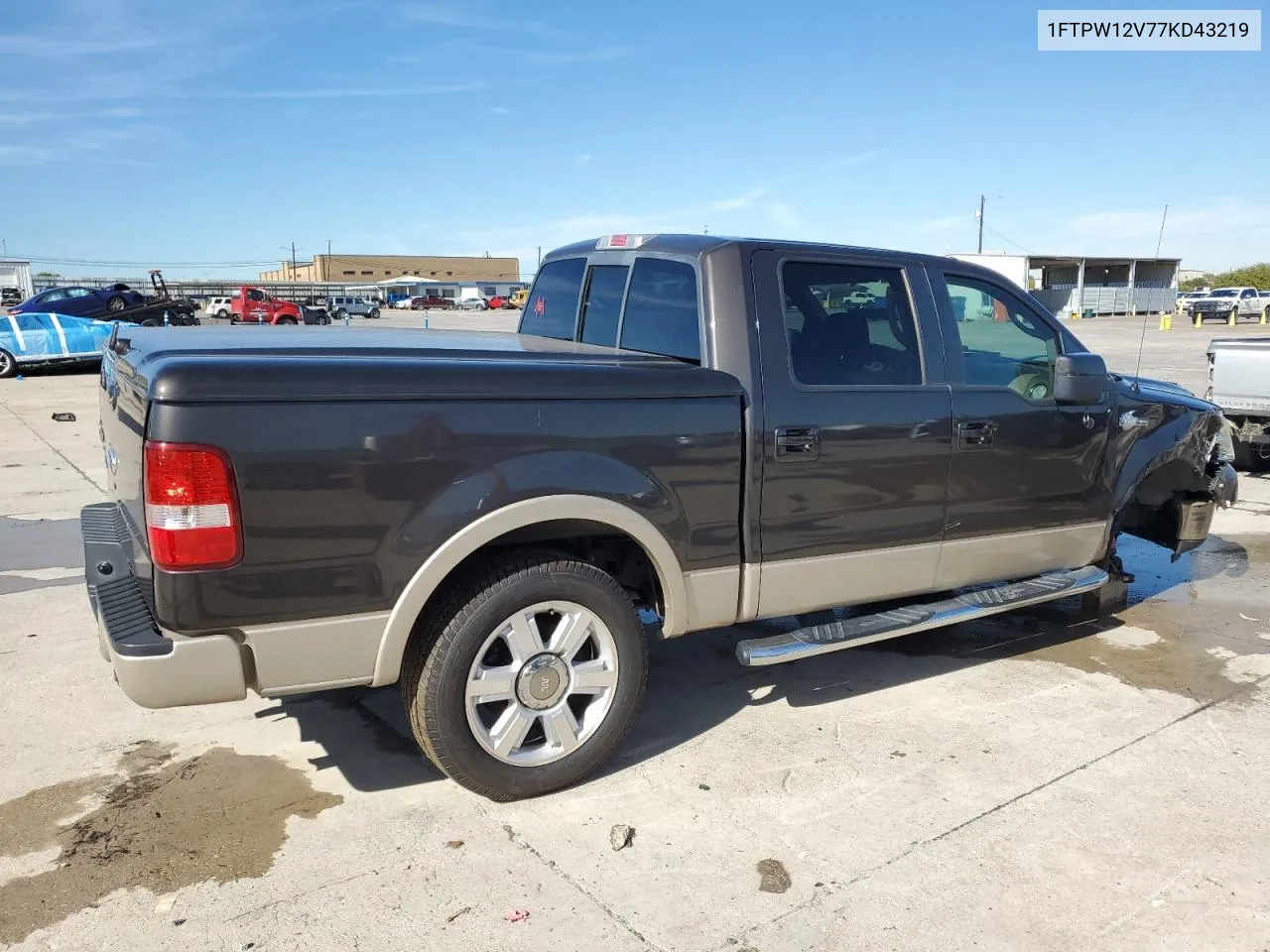 2007 Ford F150 Supercrew VIN: 1FTPW12V77KD43219 Lot: 79906924