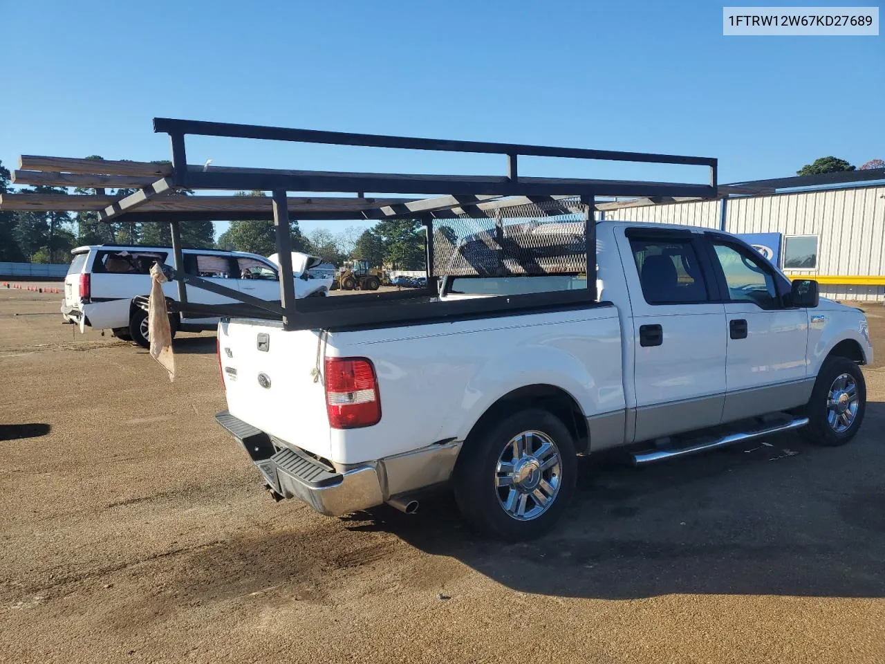 2007 Ford F150 Supercrew VIN: 1FTRW12W67KD27689 Lot: 80921434