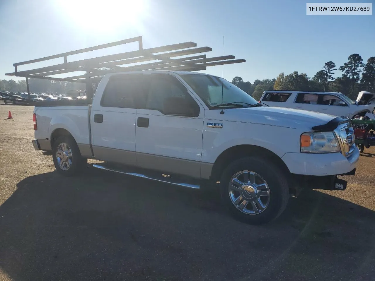 2007 Ford F150 Supercrew VIN: 1FTRW12W67KD27689 Lot: 80921434