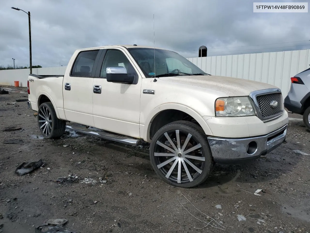 2008 Ford F150 Supercrew VIN: 1FTPW14V48FB90869 Lot: 53634114